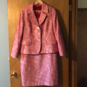 Talbots red suit. Like new.